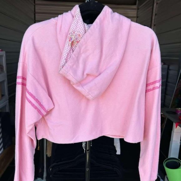 Love Shack Fancy Mercury Cropped Hoodie S - Picture 3 of 4